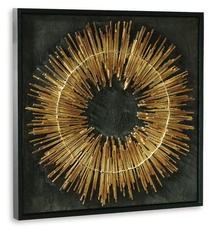 Buddins - Wall Art - Black / Gold Finish by Ashley – view 3
