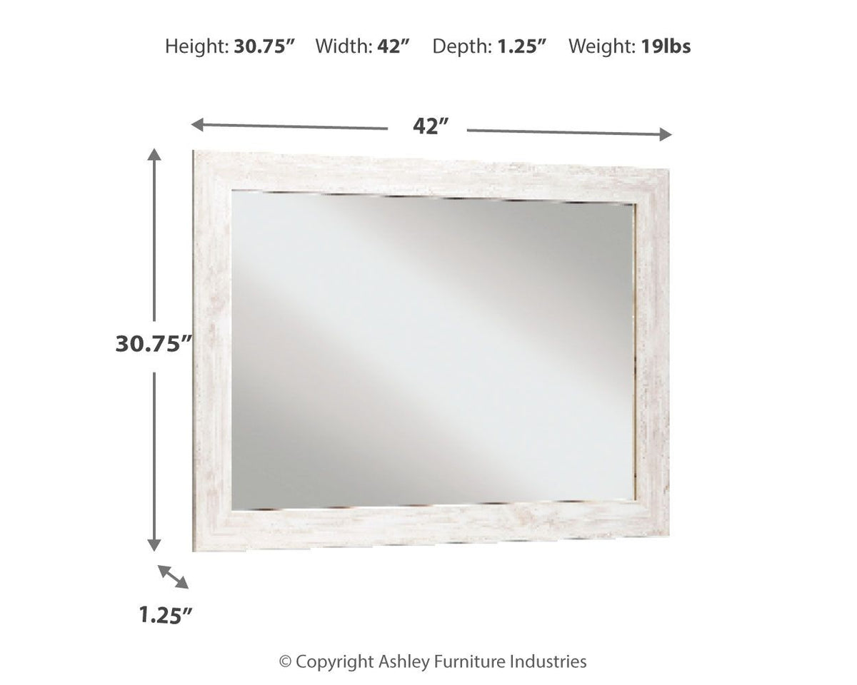 Paxberry - Bedroom Accent Mirror - Whitewash by Ashley – view 2