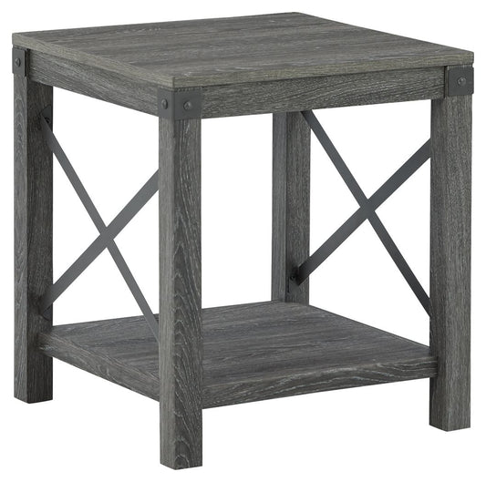 Freedan - Square End Table - Grayish Brown by Ashley – End Tables