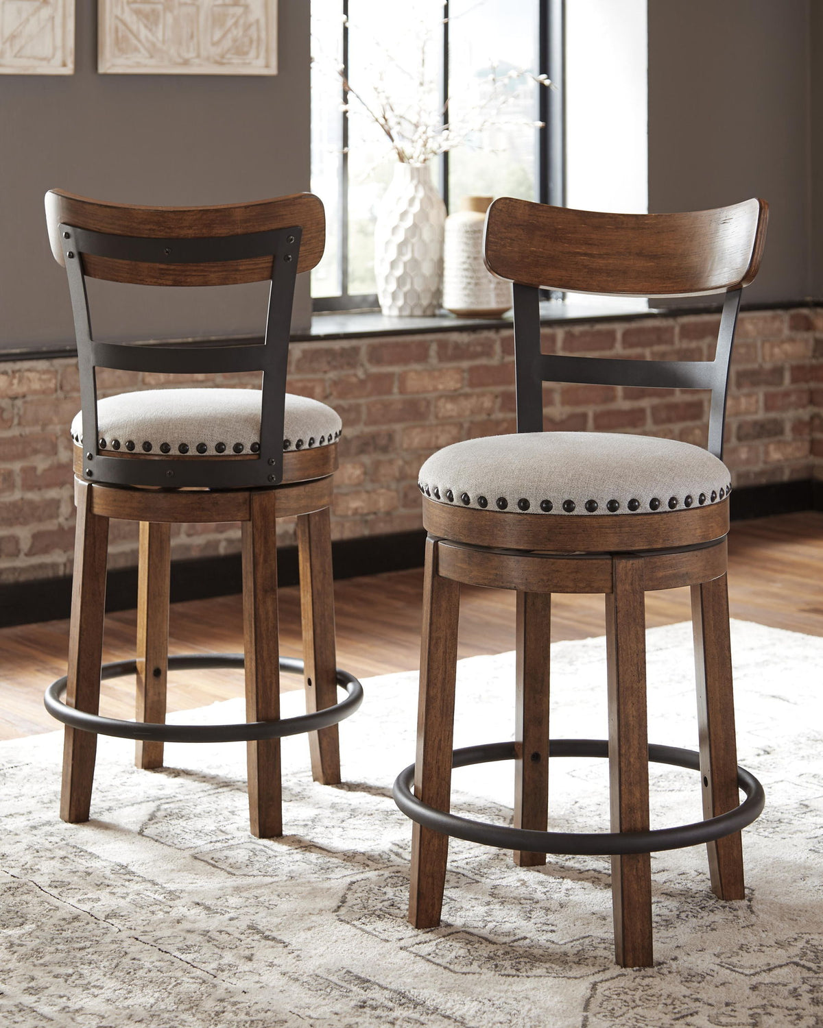 Valebeck - Full Back Swivel Stool by Ashley – view 5