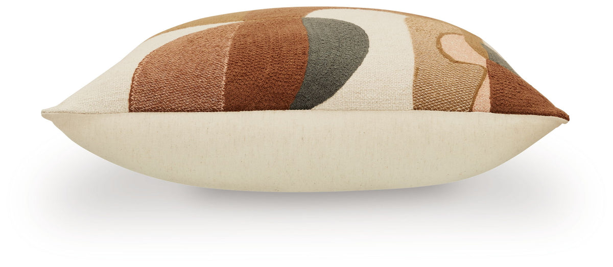 Hallam - Pillow (Set of 4) - Sienna / Gold / Charcoal by Ashley – view 2