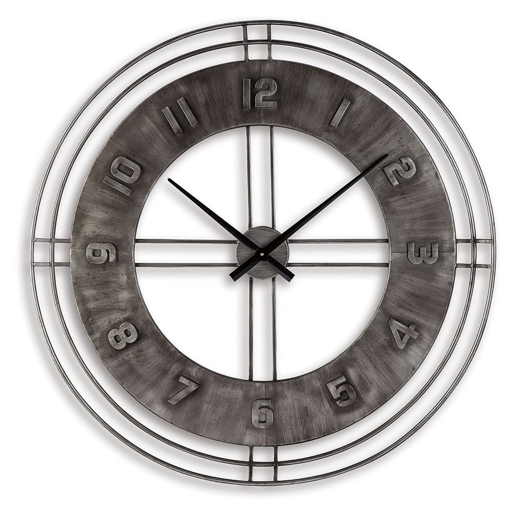 Ana Sofia - Wall Clock - Antique Gray by Ashley – Wall Clocks
