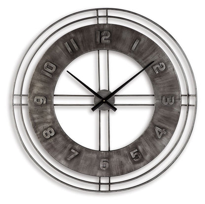 Ana Sofia - Wall Clock - Antique Gray by Ashley – Wall Clocks