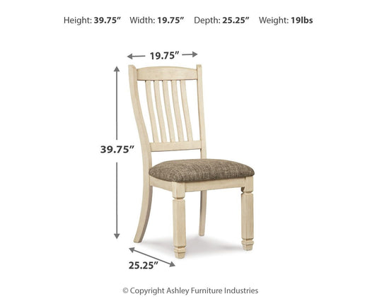 Bolanburg - Dining UPH Side Chair (Set of 2) - Rake Back - Brown / Beige by Ashley – view 2