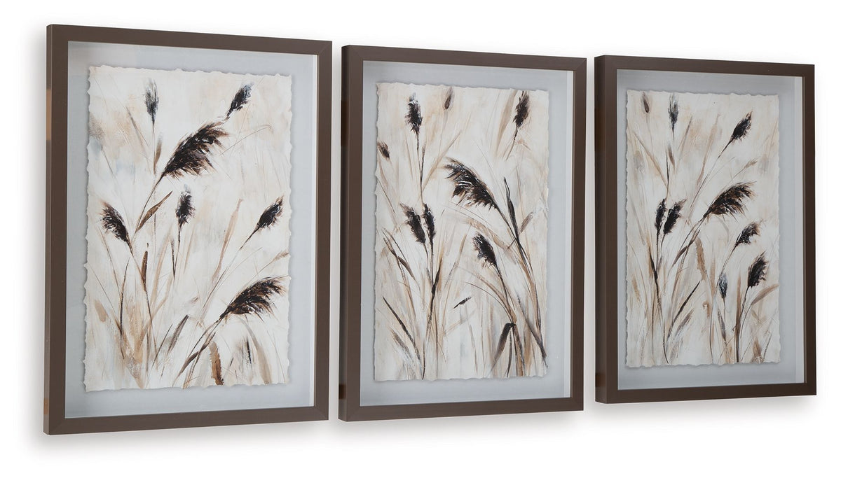 Honslow - Wall Art Set (Set of 3) - Brown / Black / White by Ashley – view 2