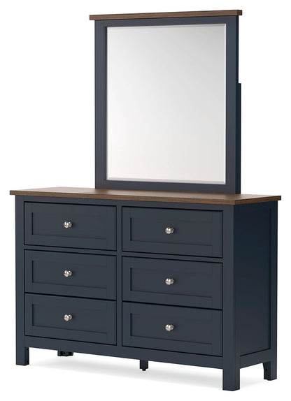 Landocken - Dresser and Mirror - Brown / Blue by Ashley – view 3