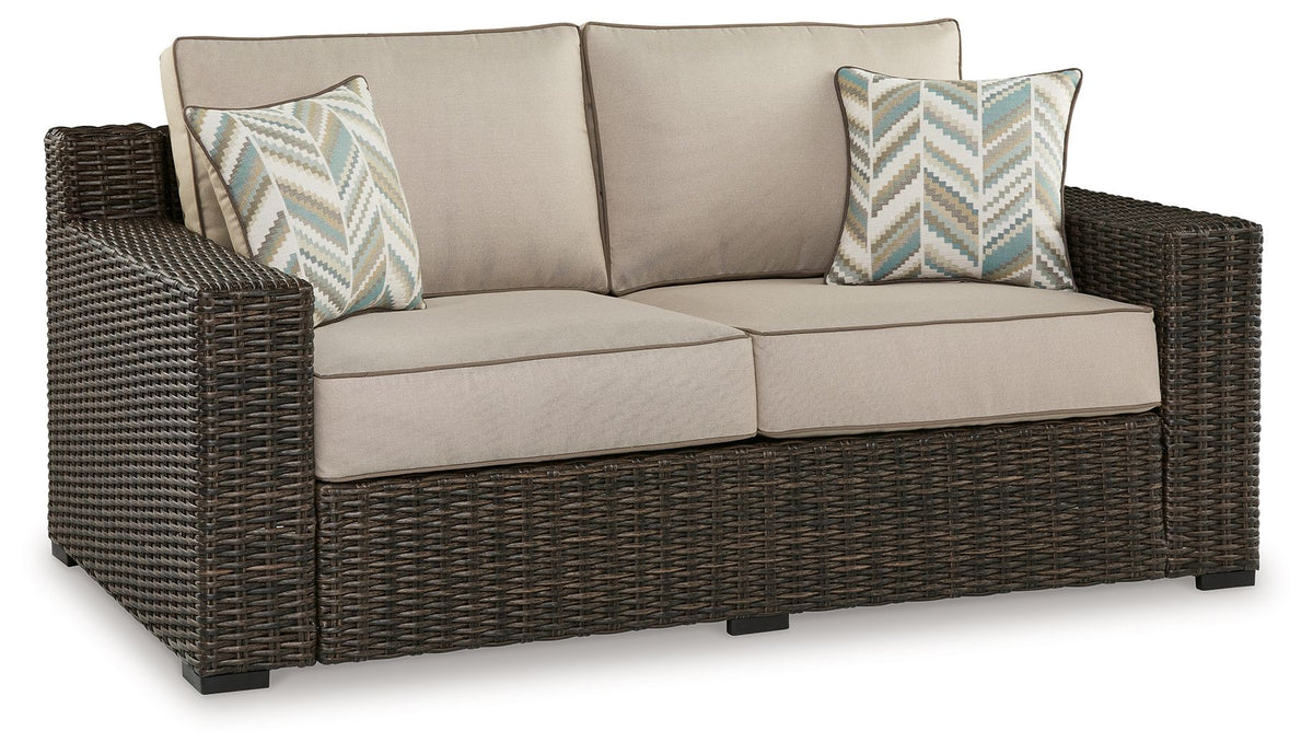 Coastline Bay - Loveseat With Cushion - Brown by Ashley – Loveseats