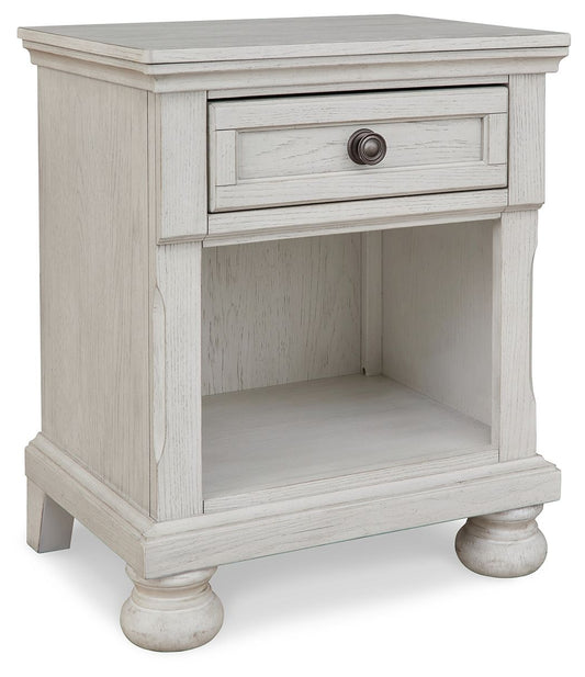 Robbinsdale - One Drawer Night Stand - Antique White by Ashley – Nightstands