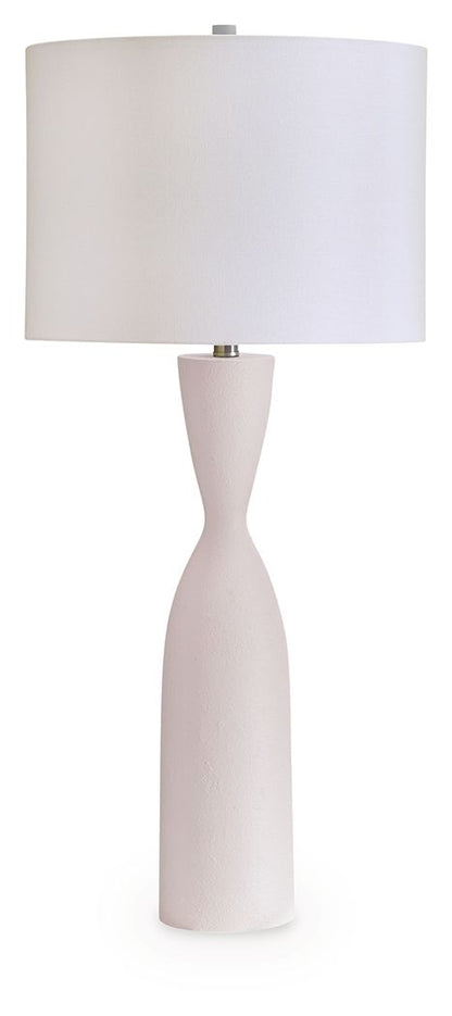 Davinford - Poly Table Lamp - White by Ashley – Table Lamps