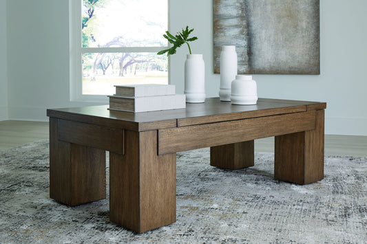 Rosswain - Lift Top Cocktail Table - Warm Brown by Ashley – view 2