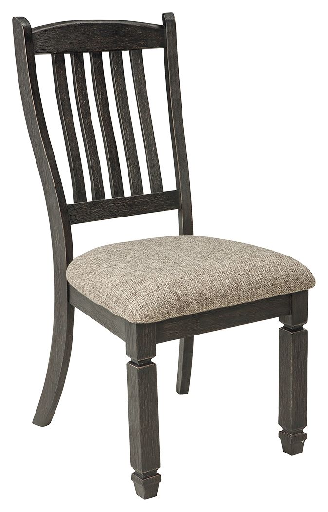 Tyler Creek - Dining UPH Side Chair (Set of 2) - Slatback - Black / Grayish Brown by Ashley – view 3