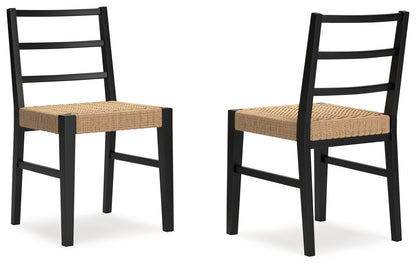 Isanti - Dining Room Side Chair (Set of 2) - Light Brown / Black by Ashley – Chair Sets