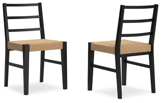 Isanti - Dining Room Side Chair (Set of 2) - Light Brown / Black by Ashley – Chair Sets