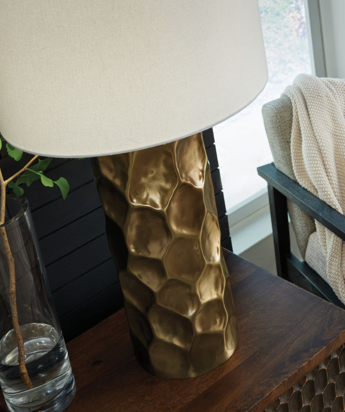 Marshawn - Metal Table Lamp - Gold Finish by Ashley – view 3