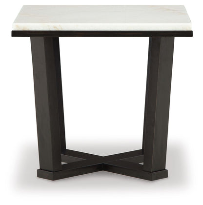 Fostead - Square End Table - White / Espresso by Ashley – view 2