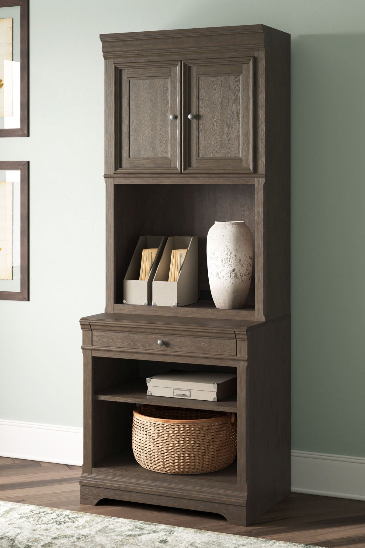 Janismore - Bookcase - Weathered Gray by Ashley – view 3