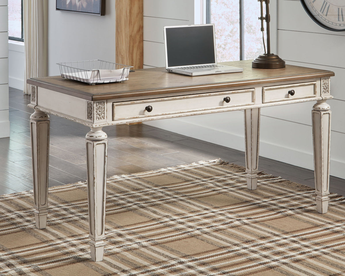 Realyn - Home Office Desk - Light Brown by Ashley – view 3