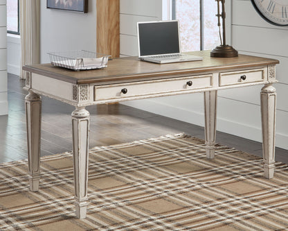 Realyn - Home Office Desk - Light Brown by Ashley – view 3