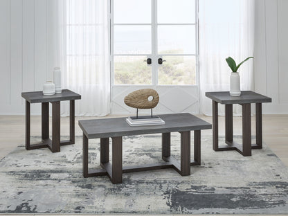 Dynnford - Occasional Table Set (Set of 3) - Gray / Brown by Ashley – view 4