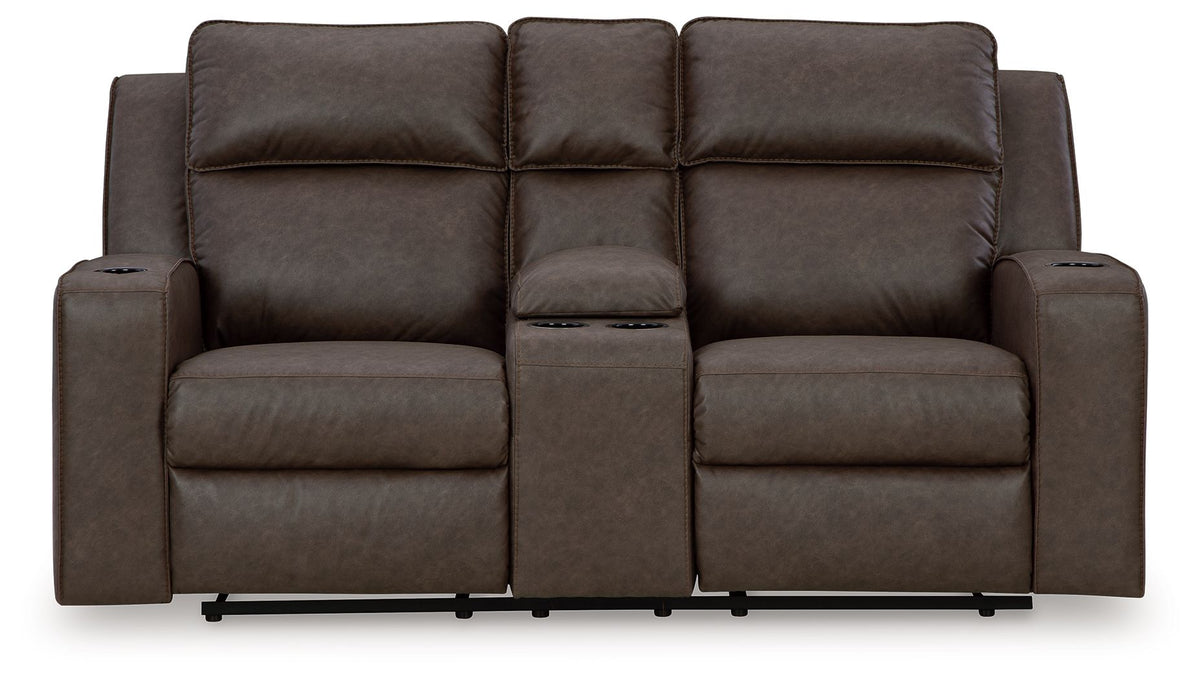 Lavenhorne - Double Reclining Loveseat With Console - Umber by Ashley – view 2