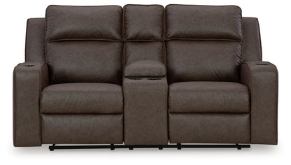 Lavenhorne - Double Reclining Loveseat With Console - Umber by Ashley – view 2