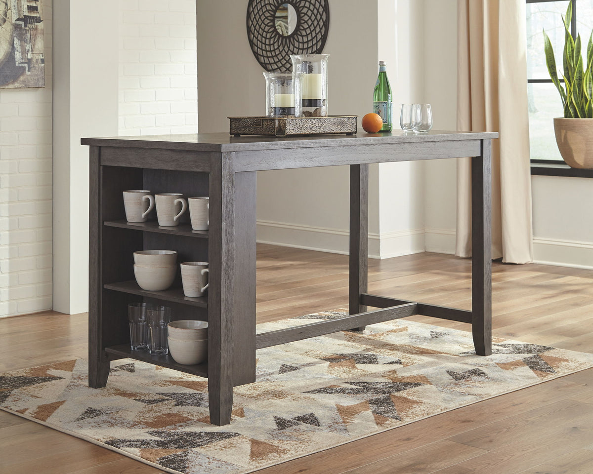 Caitbrook - Rectangular Dining Room Counter Table - Gray by Ashley – view 3