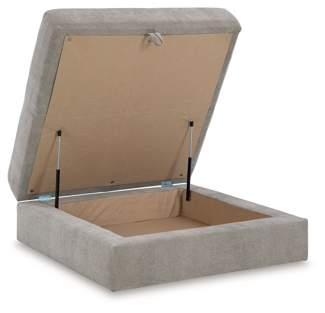 Aslan Court - Ottoman With Storage - Pebble – view 3