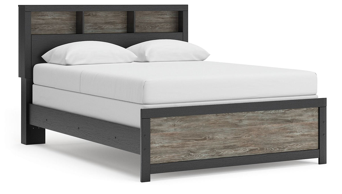 Broachmyn - Lighted Bookcase Panel Bed by Ashley – Panel Beds