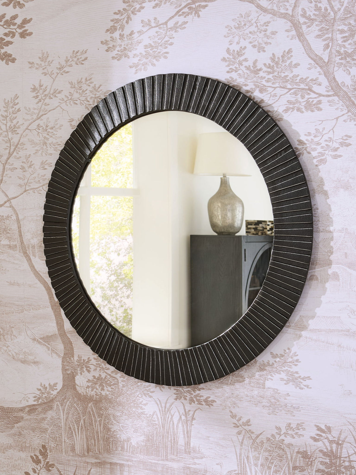 Ozias - Accent Mirror - Black by Ashley – view 2