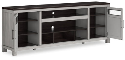 Darborn - XL TV Stand With Fireplace Option - Gray / Brown by Ashley – view 3