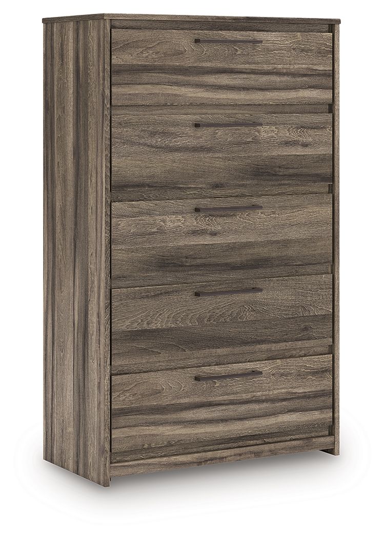 Elbrim - Five Drawer Chest - Brown by Ashley – Accent Chests