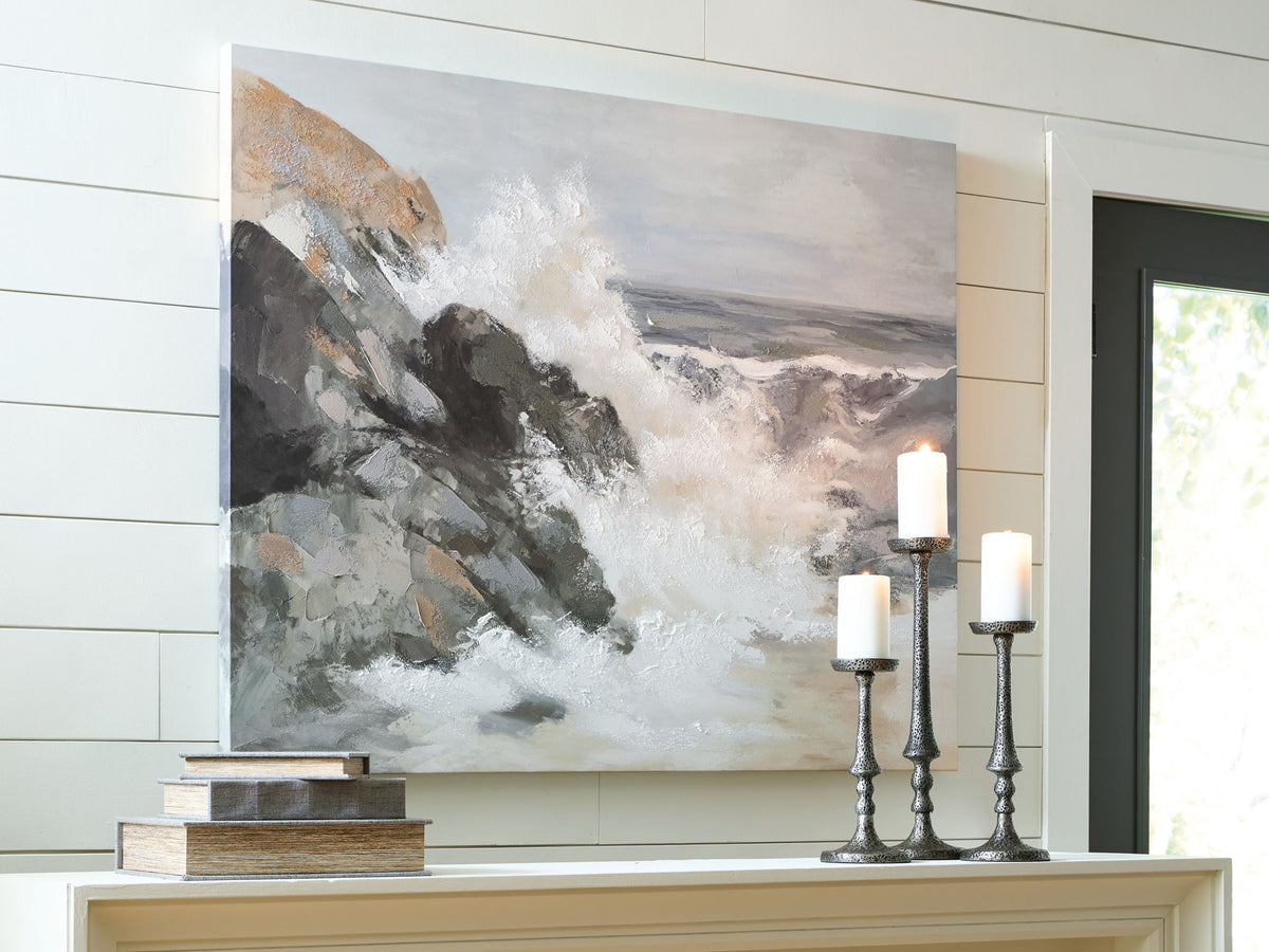 Worthner - Wall Art - Tan / Gray / White by Ashley – view 3