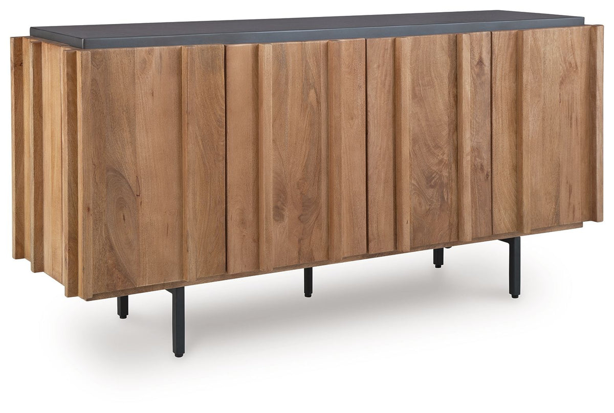 Quintavious - Accent Cabinet - Brown / Charcoal by Ashley – Accent Cabinets