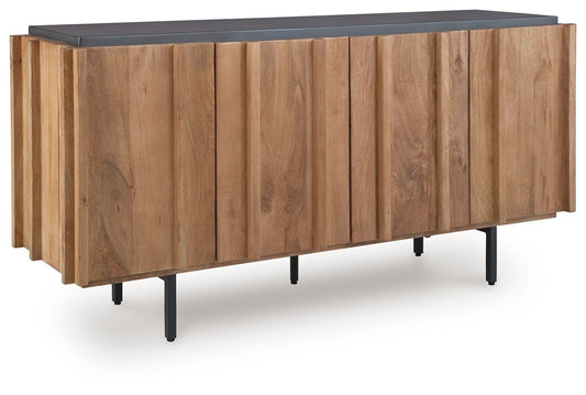 Quintavious - Accent Cabinet - Brown / Charcoal by Ashley – Accent Cabinets