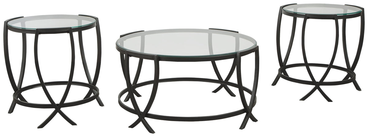 Tarrin - Occasional Table Set (Set of 3) - Black by Ashley – Table Sets