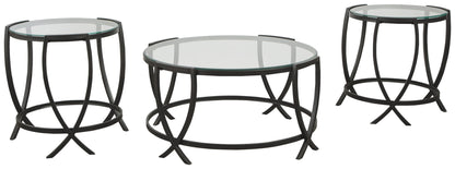 Tarrin - Occasional Table Set (Set of 3) - Black by Ashley – Table Sets
