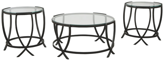 Tarrin - Occasional Table Set (Set of 3) - Black by Ashley – Table Sets