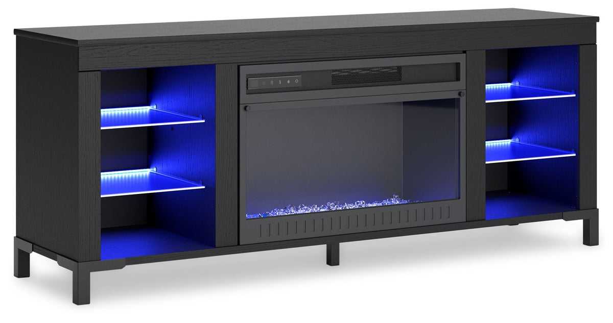 Cayberry - TV Stand With Fireplace - Black by Ashley – view 3