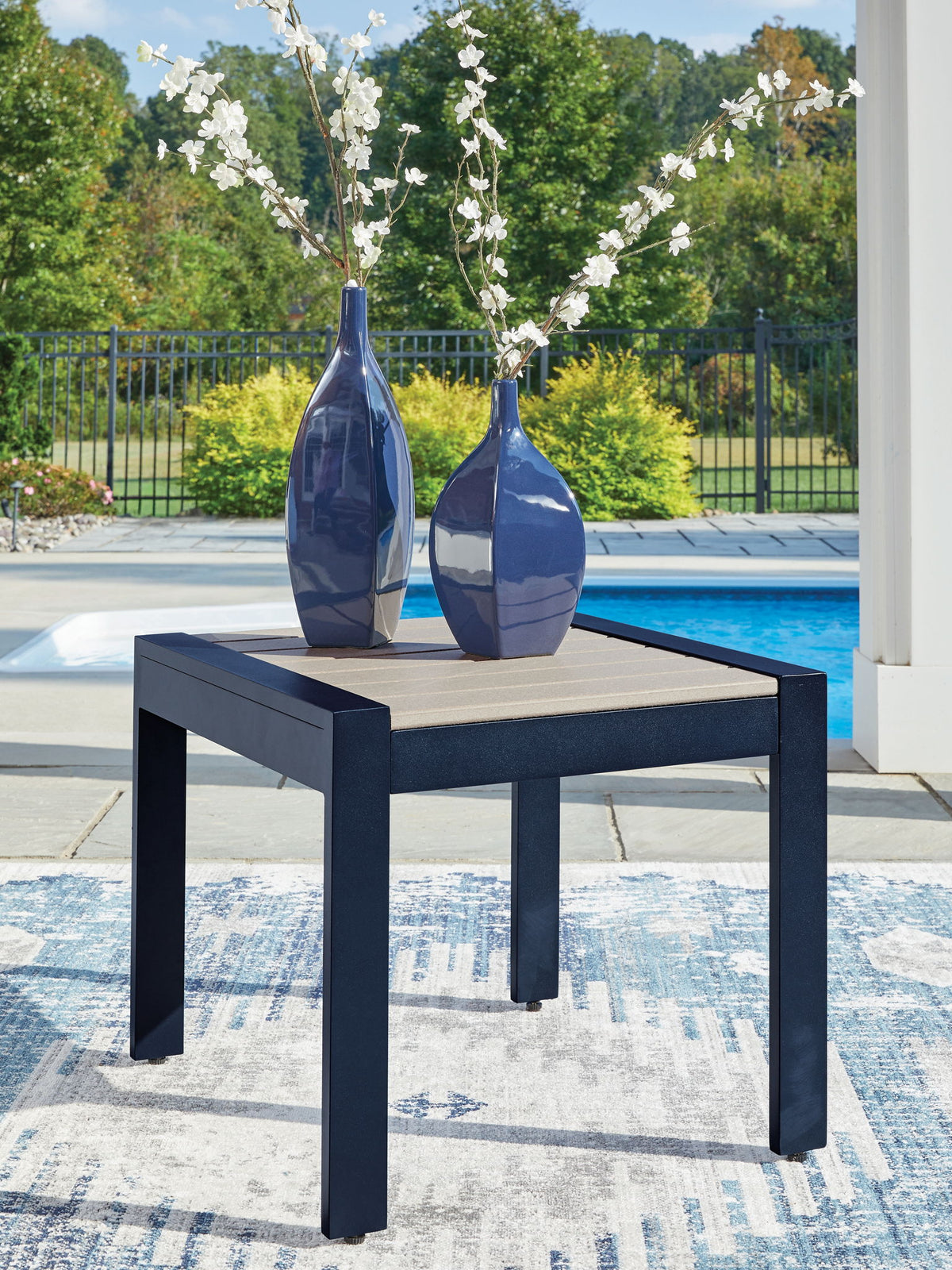 East Beach - Blue - Rectangular Cocktail Table by Ashley – view 6