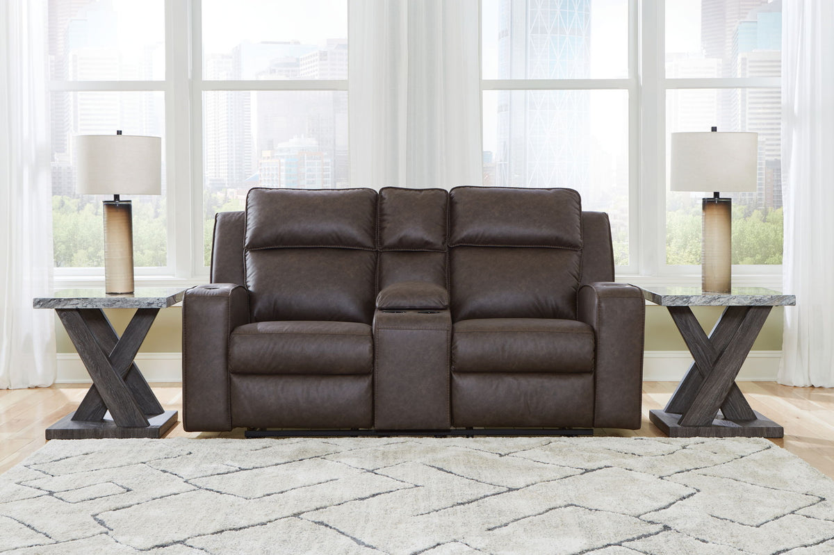Lavenhorne - Double Reclining Loveseat With Console - Umber by Ashley – view 3
