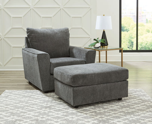 Stairatt - Living Room Set by Ashley – Stationary Chair & Ottoman