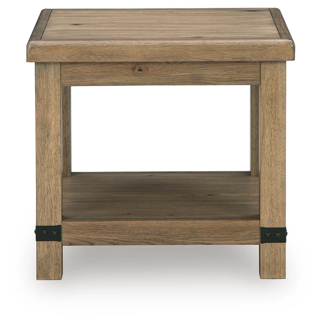 Ridgester - Rectangular End Table - Light Brown by Ashley – view 3
