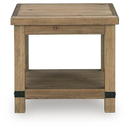 Ridgester - Rectangular End Table - Light Brown by Ashley – view 3