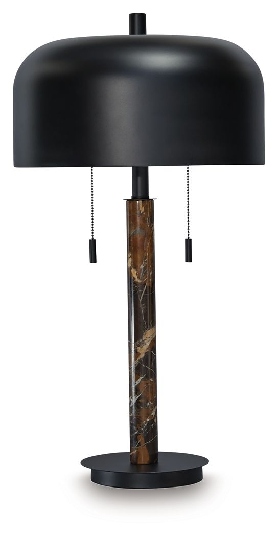 Alanbert - Metal Table Lamp - Brown / Black by Ashley – Table Lamps