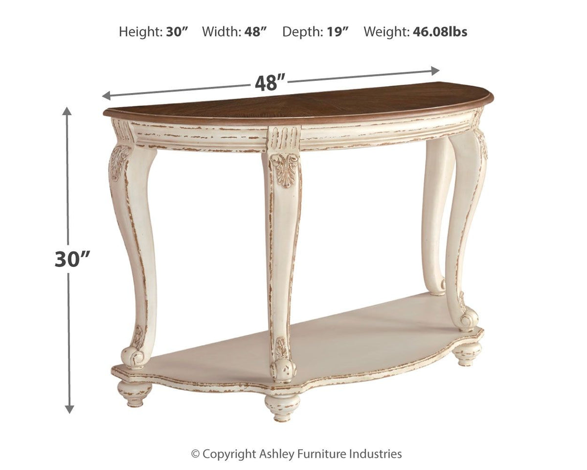 Realyn - Sofa Table - White / Brown by Ashley – view 4