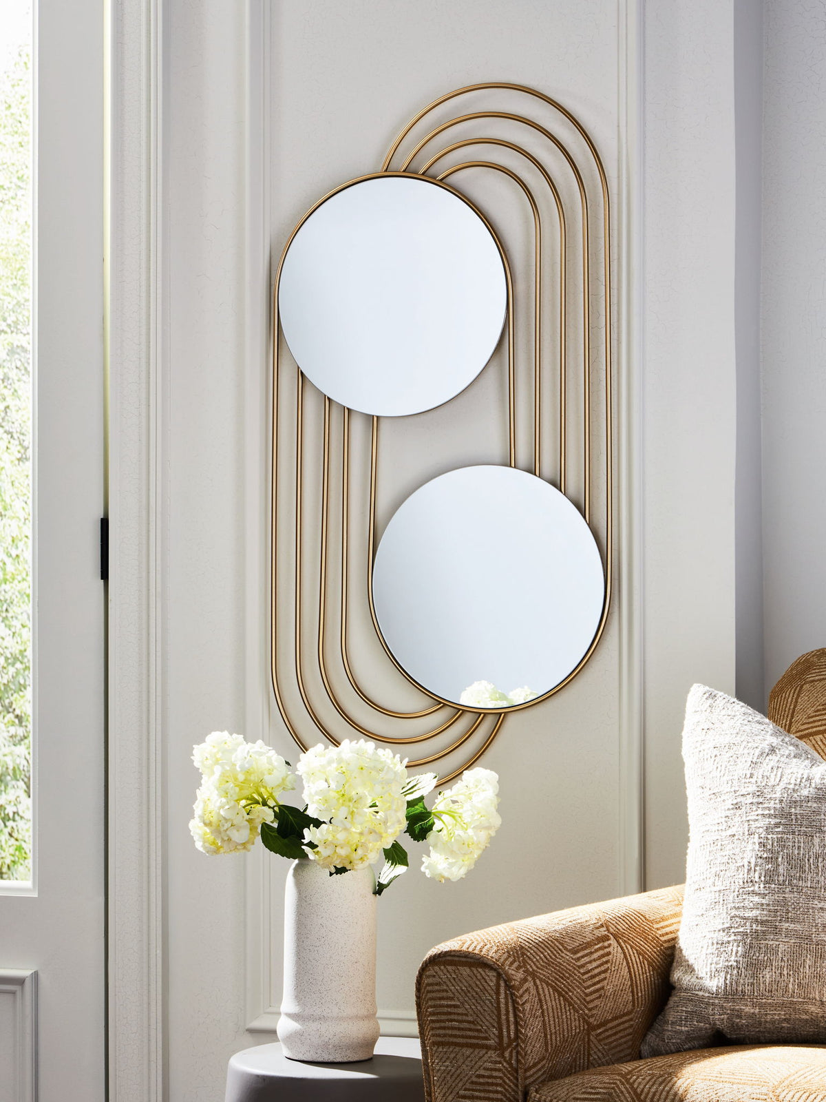 Warrenley - Accent Mirror - Gold Finish by Ashley – view 2