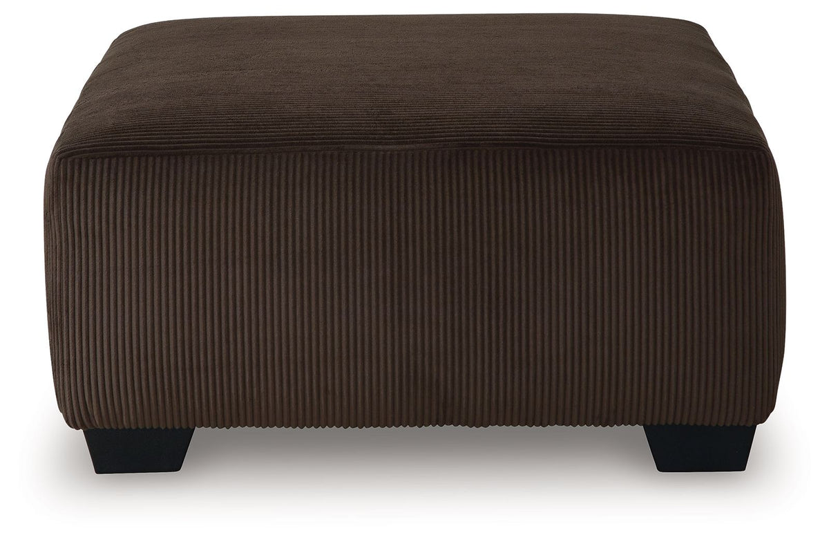 Kimlee - Oversized Accent Ottoman - Chocolate by Ashley – view 2
