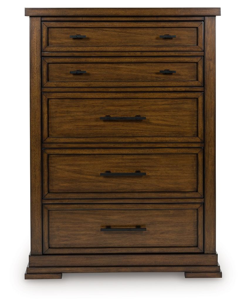 Taffenbrook - Five Drawer Chest - Medium Brown – view 4