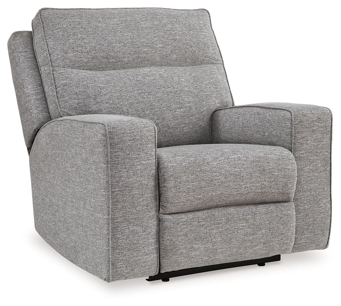 Biscoe - Power Recliner /Adj Headrest - Pewter by Ashley – Reclining Chairs
