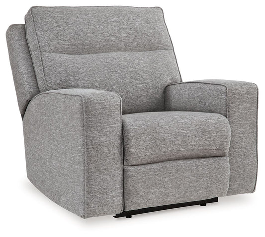 Biscoe - Power Recliner /Adj Headrest - Pewter by Ashley – Reclining Chairs
